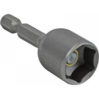 Magnetic hex nut driver with 1/4-inch hex shank and 13.0mm socket, gray metal finish, by Faithfull.