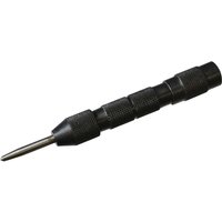 Black Faithfull adjustable automatic centre punch with textured grip and pointed metal tip.
