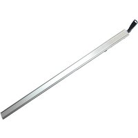 Silver Faithfull aluminium cutting guide 1250mm with black handle and wide track design.