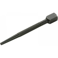 Black Faithfull square head nail punch, 3mm tip, textured grip handle, tapered design.