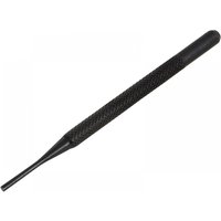 Black Faithfull round head parallel pin punch, 2.5mm diameter, textured grip handle.