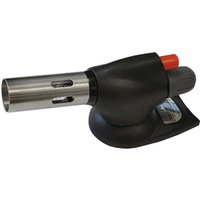 Faithfull Auto Start Power Blow Torch with black handle, silver nozzle, and red ignition button.
