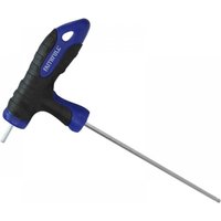 Black and blue Faithfull T-handle hex key with 6mm ball end and ergonomic grip.