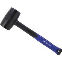 Black fibreglass mallet with a round rubber head and a blue and black handle, branded "Faithfull".