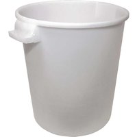 White Faithfull Builders Mixing Bucket with a sturdy handle and smooth cylindrical design.