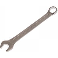 Faithfull 33mm combination spanner, satin finish, open-end and ring head, engraved brand name on handle.
