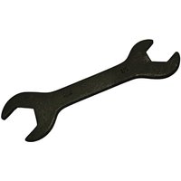 Black Faithfull compression fitting spanner with open-ended jaws on both sides, designed for metric fittings.