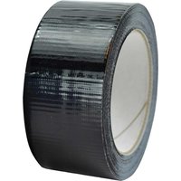 Black Faithfull Extra Heavy Duty Gaffa Tape roll with glossy finish and strong adhesive backing.