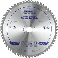 Faithfull Tct circular saw blade, 300mm diameter, 30mm bore, 60 teeth, silver with blue branding and specifications.