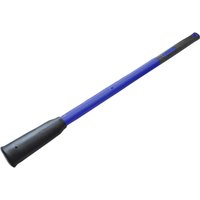 Blue fibreglass pick handle with black rubber grip, designed for durability and comfort by Faithfull.