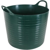 Green Faithfull Flex Tub, 15 litre capacity, with two sturdy handles and ribbed texture.