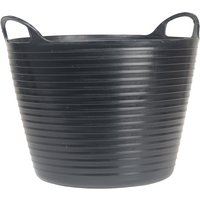 Black Faithfull Flex Tub, 42 litres, with ribbed texture and two sturdy handles.