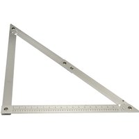 Silver Faithfull folding square, 600mm, with clear measurement markings and a triangular shape.