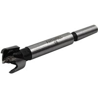 Faithfull Forstner Bit 18mm, silver and black steel with sharp cutting edges and cylindrical shank.