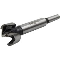 Faithfull Forstner Bit 25mm, silver steel with sharp cutting edges and center point, cylindrical shank.