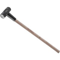 Black-headed sledge hammer with long light brown hickory handle, branded "Faithfull."