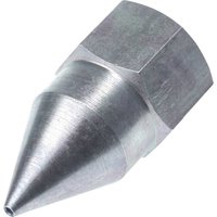Faithfull Grease Gun Conical Connector, metallic silver, hexagonal base, tapered nozzle tip.