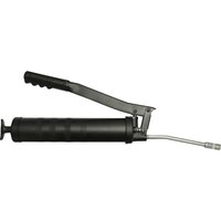 Black Faithfull heavy-duty side lever grease gun with a long nozzle and ergonomic handle.