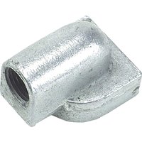 Faithfull Grease Gun Slide On Connector, metallic silver, cylindrical shape with threaded opening.