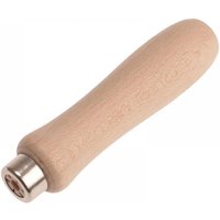 Faithfull hardwood file handle 150mm with smooth light wood finish and metal ferrule.