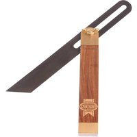 Faithfull Hardwood Sliding Bevel with dark metal blade and wooden handle featuring brass accents.