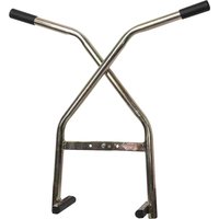 Faithfull heavy duty kerb and slab lifter tongs with silver metal frame and black rubber grips.
