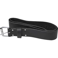 Black Faithfull Heavy Duty Leather Tool Belt with silver buckle and reinforced rivets.