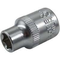 Silver Faithfull hex socket, 3/8-inch drive, 8mm size, with engraved measurements and knurled grip.