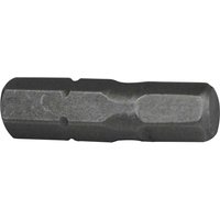 Hexagon S2 grade steel screwdriver bit, dark gray, with smooth cylindrical body and chamfered ends.