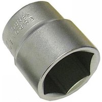 Silver Faithfull hexagon socket, 1/2-inch drive, 23mm size, with engraved branding on the side.