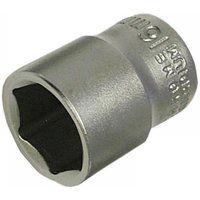 Silver Faithfull hexagon socket, 3/8-inch drive, 9mm size, with engraved markings on the side.