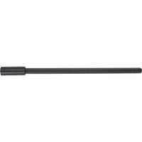 Black Faithfull Hole Saw Arbor Extension with cylindrical body and smooth finish.