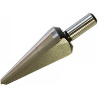 Tapered silver Faithfull HSS drill bit, 6-30mm, with a smooth cylindrical shank and sharp conical tip.