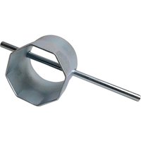 Faithfull Immersion Heater Spanner Box Type with hexagonal socket and long metal handle for plumbing tasks.