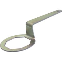 Cranked Faithfull immersion heater spanner with a hexagonal head and long handle.