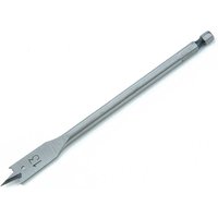 Faithfull Impact Rated Hex Shank Flat Drill Bit, silver, with sharp flat head and hexagonal shank for secure grip.