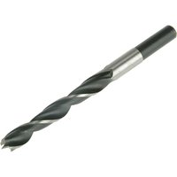 Faithfull Lip and Spur Wood Drill Bit with black spiral flutes and silver shank.