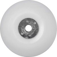 White Faithfull M14 grinder backing pad with central metal disc and mounting hole.