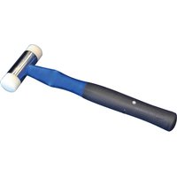 Faithfull Nylon Hammer with blue handle, dual white nylon heads, and black grip.