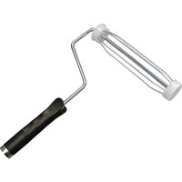 Faithfull paint roller frame with black plastic handle and metal cage for roller covers.
