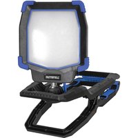 Black and blue Faithfull Power Plus LED clip work light with square head and adjustable clamp base.