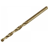 Faithfull cobalt jobber drill bit, metallic finish, spiral flutes, 1.0mm size, pre-packed set of two.