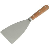 Faithfull Professional Filling Knife with a wide stainless steel blade and a wooden handle with three rivets.