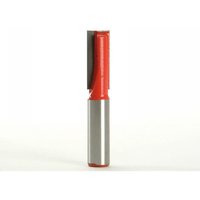 Faithfull router bit TCT two flute, red and silver, 12.7 x 32mm, 1/2 inch shank, cylindrical design.