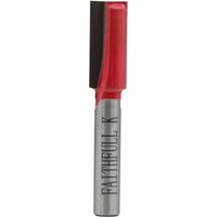Faithfull router bit TCT two flute, red and silver, 9.0 x 19mm with 1/4in shank, engraved with brand name.