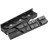Black Faithfull magnetic plastic vice jaws, 150mm, with textured grip and magnet inserts.