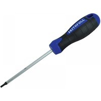 Faithfull Torx screwdriver with black and blue ergonomic handle, silver shaft, and Tx15 tip.