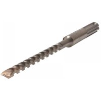 Faithfull SDS Max drill bit, 14mm x 340mm, silver with spiral fluting and pointed tip.
