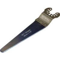 Faithfull Sk7 Sharp OIS scraper blade, metallic finish, elongated shape with notched attachment end.