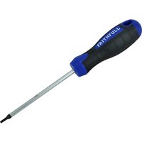 Faithfull Torx screwdriver with black and blue ergonomic handle and silver shaft.